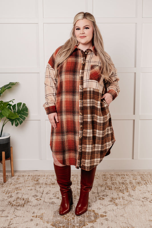 Cabin Fever Flannel Plaid Oversized Shacket