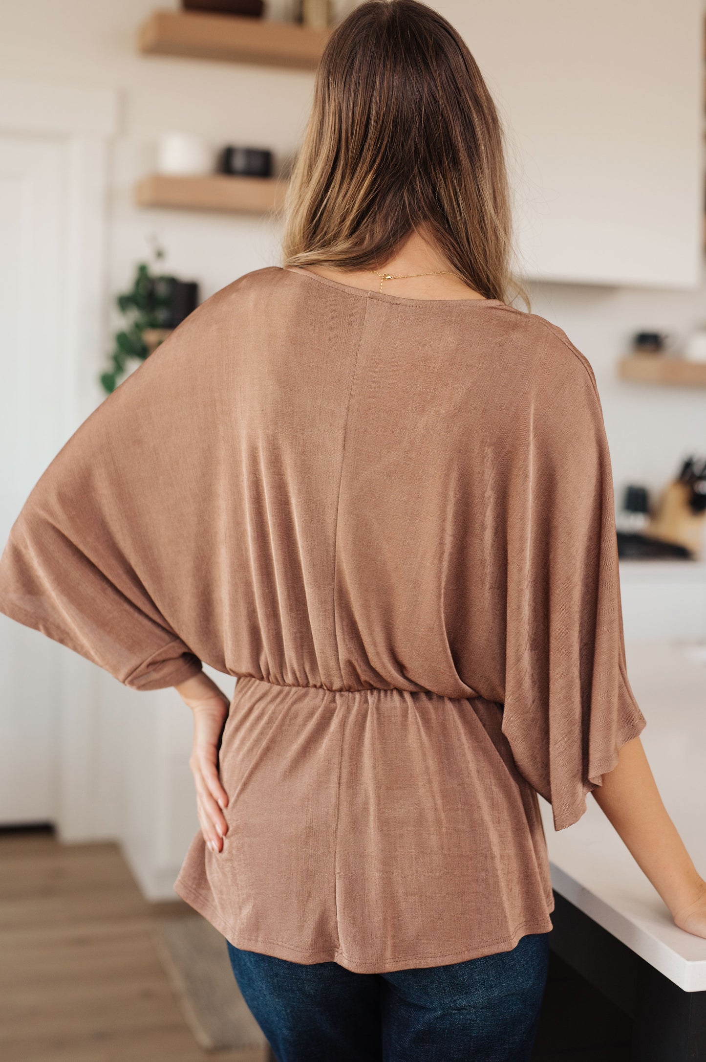 Dazzlingly Draped V-Neck Blouse